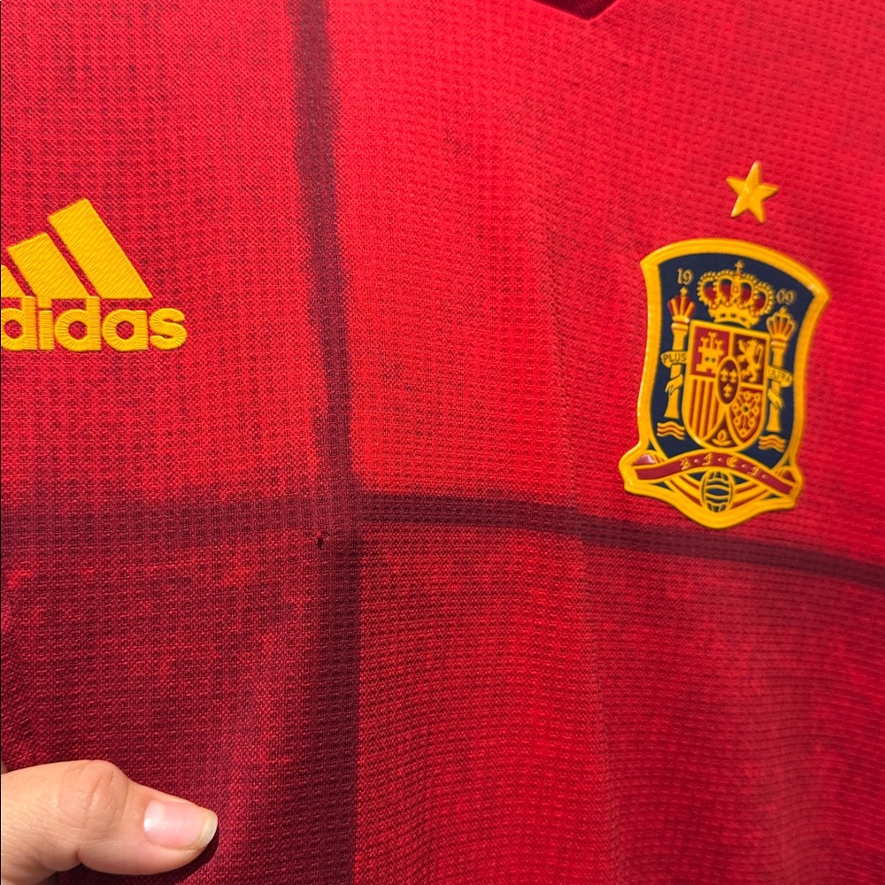 Adidas Red and Yellow Soccer Jersey - Picture 3 of 4